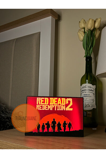 TURUNCUHANE Red Dead Redemption Masaüstü Gece Lambası Hediyelik Gamer Yayıncı...