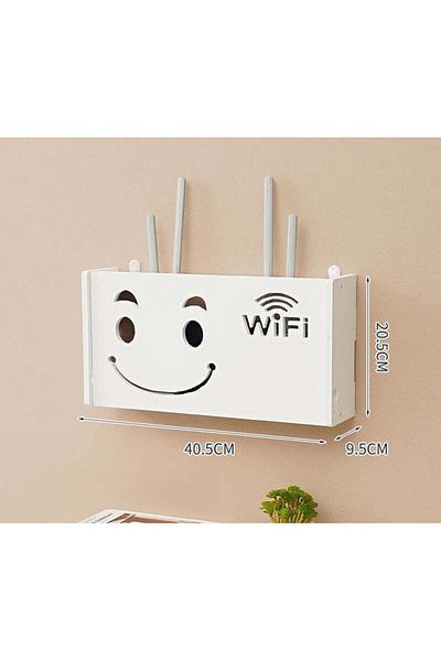 divendi-ro Wall bracket for router or other objects, made of ABS, 40x20x9cm, white