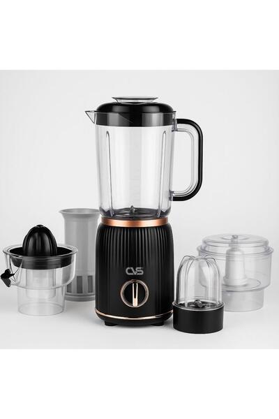 Genel Markalar 5 Parça Öğütücülü Kişisel Blender Seti, Güçlü 1800W Siyah Renk
