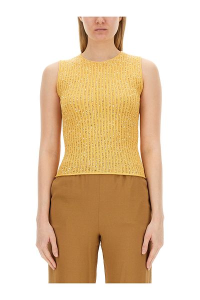 Fabiana Filippi Mesh With Rhinestones