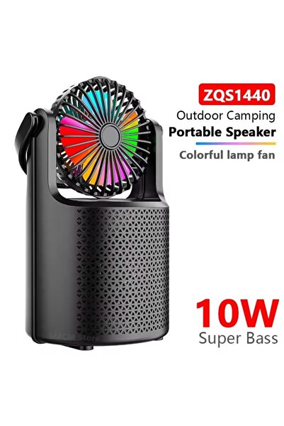 DigiMonster ZQS1440 Bluetooth Hoparlör | Işıklı Fanlı Taşınabilir Ses Sistemi...