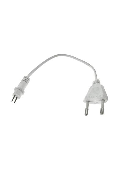 OEM Light hose power cable, length 20 cm, with EU plug and 2-pin connector, white