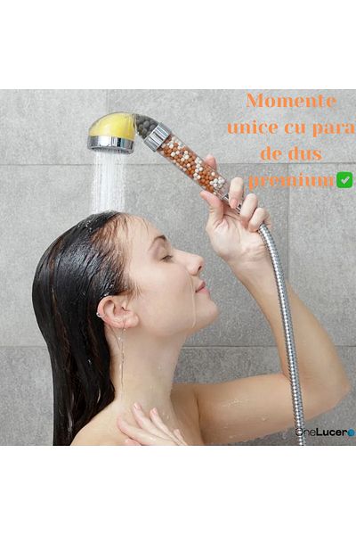 OneLucero Premium Shower Head with Vitamin C, Ionic Filter, and Filter Stones
