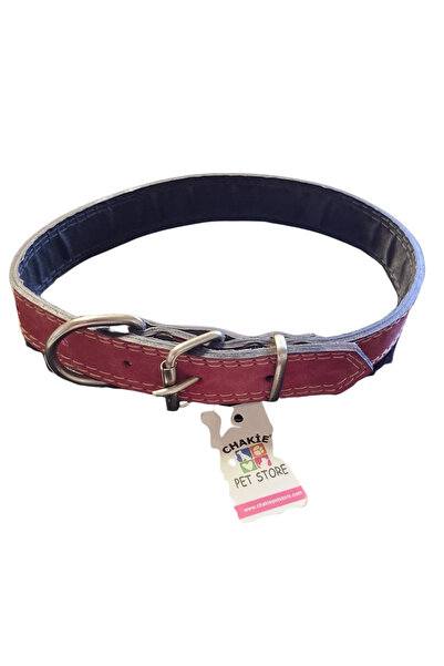 Chakie Emulation Dog Collar Red Width 3 cm Length 45-57 cm