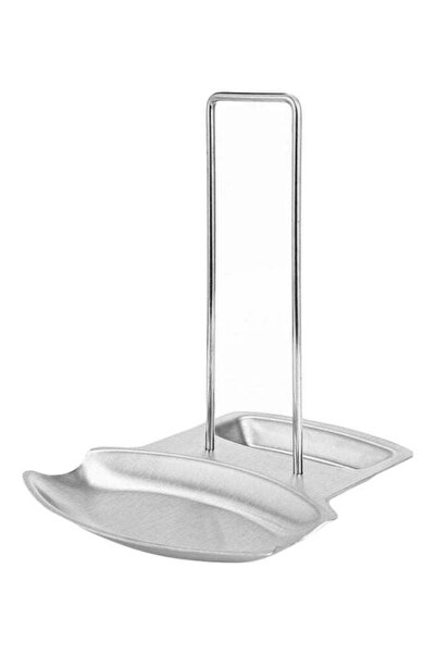 Raffine غطاء وحامل ملعقة من الفولاذ المقاوم للصدأ باللون الفضي