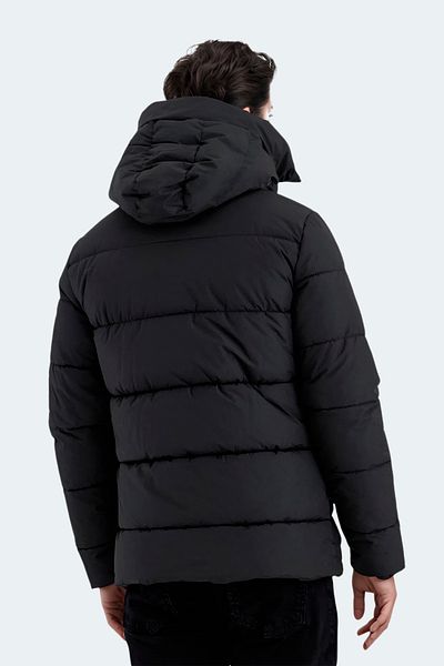 Slazenger Gafar Large Size Men's Coat & Coat Black