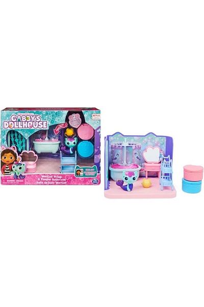 SPIN MASTERR Gabby's Dollhouse Playset - Bathtime Pampering, 3 years+