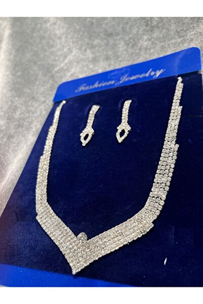 Abiye's KRİSTAL TAŞLI PREMİUM KOLYE KÜPE TAKI SETİ