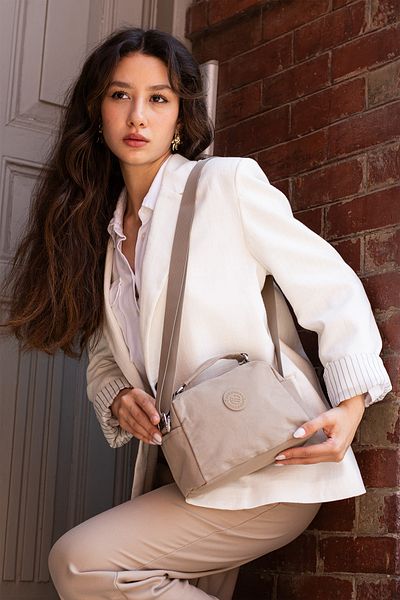 YOGII Hen Model Women's Water Resistant Parachute Fabric Small Size Hand and Shoulder Bag with Adjustable Cross Strap