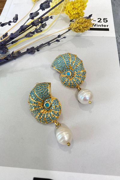 İthal 1527 Imported Snail Earring