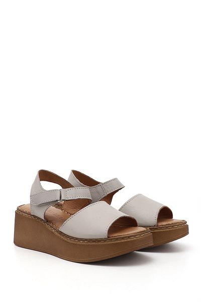 GÖNDERİ(R) Women / Girls Cream Filled Sole Genuine Leather Sandals