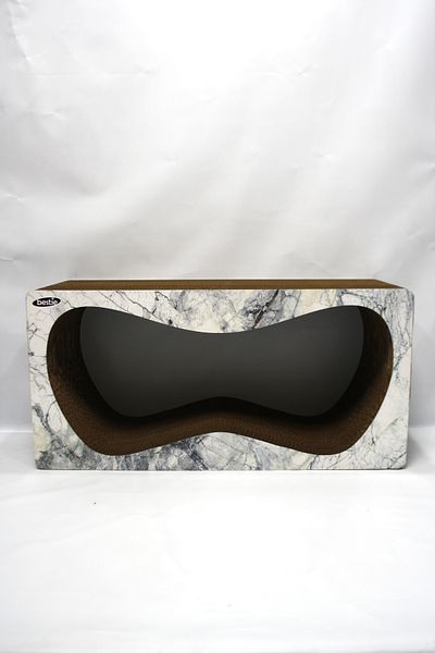Bestie Cat Scratching Sofa Cardboard Cat Scratching Horizontal Scratching- Xlarge (68X24X33 cm)- 3D Marble Pattern