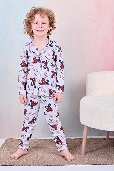 Beka Kids Boy's Front Button Patterned Pajama Set 100% Cotton Pajama Set and Eye Patch