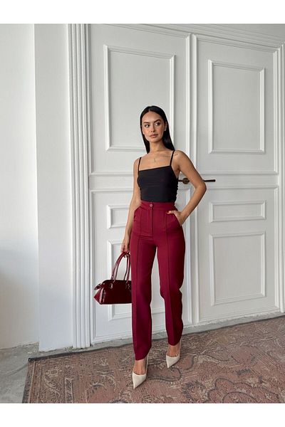 mydukkan.co Elastic Waist Striped Trousers