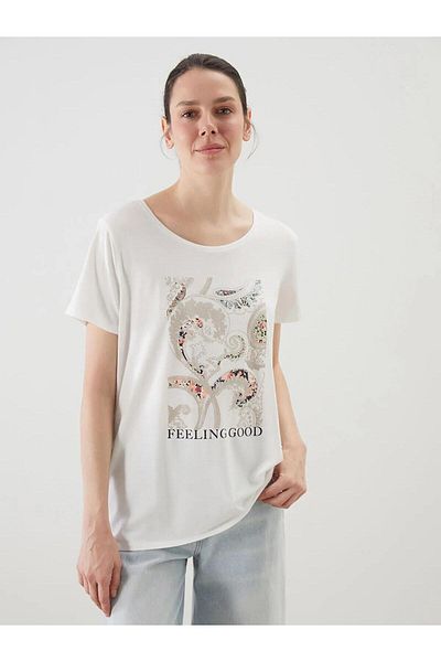 LC Waikiki Lcwaikiki Classic Crew Neck Printed Women's T-Shirt (S5)