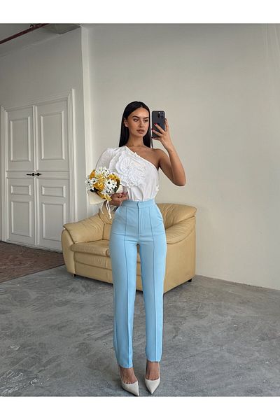 mydukkan.co Elastic Waist Striped Trousers
