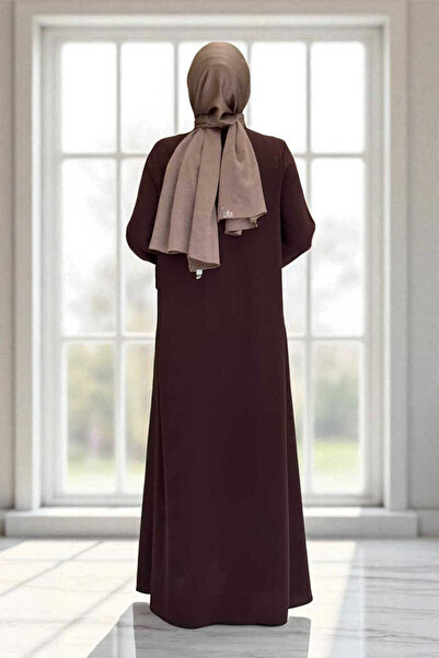 Bym Fashion Floor-Length Buttoned Ferace Dress 3975 Brown