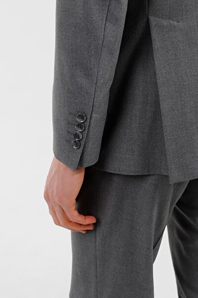 Uki KOYU GRİ Comfort Fit Mono Yaka 6 Drop Modular Takım Elbise