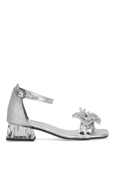Ayakkabı Fuarı Elit Br-F-155-25Y Filet Girl's Evening Dress Shoes Silver
