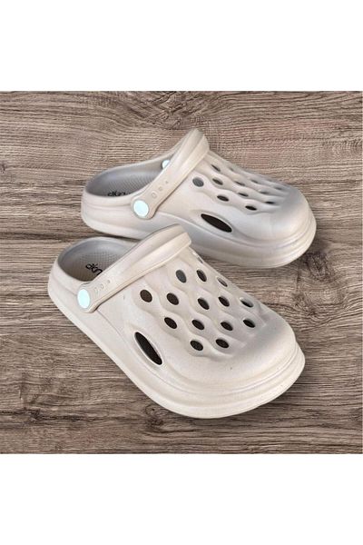AkınalBella Unisex Camel Soft Soft Sole Closed Front Pool Beach Daily Slippers Sandals