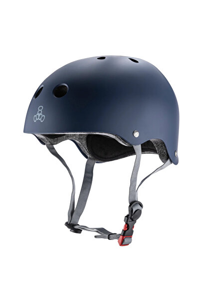 Triple Eight خوذة زرقاء غير لامعة معتمدة مزدوجة-S/M