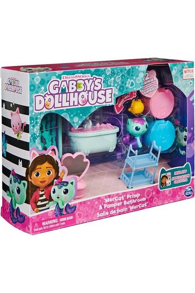 SPIN MASTERR Gabby's Dollhouse Playset - Bathtime Pampering, 3 years+