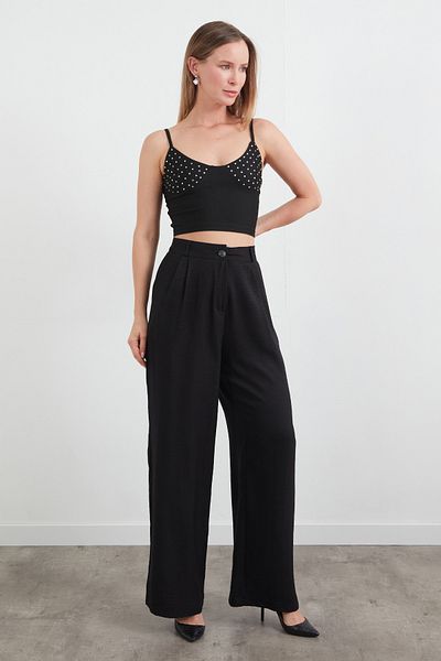 Fulla Moda Μπουστάκι με κεντημένο λουράκι από πέτρα