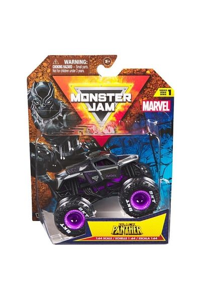 SPIN MASTERR Monster Jam 1:64 Marvel Single Car - Black Panther