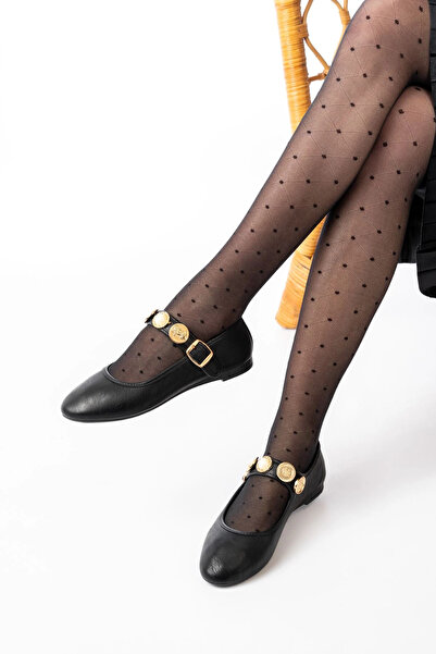 Genel Markalar İNF-6363 Siyah Baret Tokalı Günlük Ayakkabı