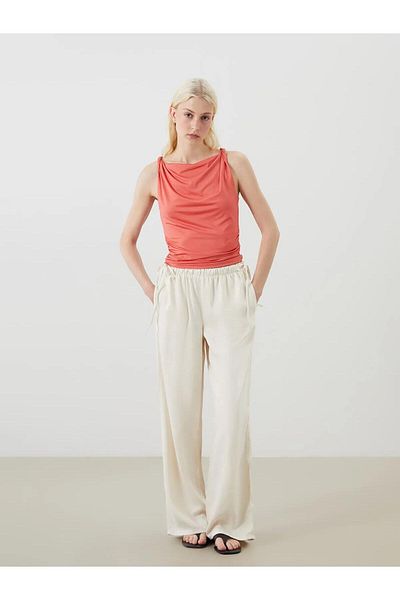 LC Waikiki Lcw Vision U-Neck Gathered Blouse (S5)
