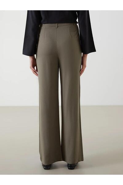 LC Waikiki Γυναικείο παντελόνι LCW Vision στενή εφαρμογή λινό μείγμα (S5)