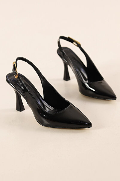 DORA Patent Leather Pointed Toe Ankle Belt Women's Heeled Shoes