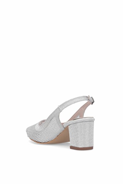 Ayakkabı Fuarı Elit Pm309 K4030T Women's Stone Classic Heeled Shoes Silver