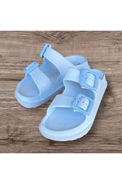 AkınalBella Unisex Double Buckle Soft Soft Sole Beach Pool Daily Slippers