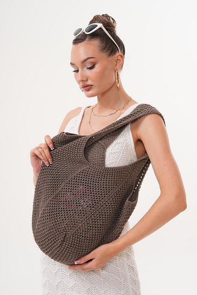 ŞİMAL Women's Knitted Pattern Knitwear Knitted Bag 70078 -