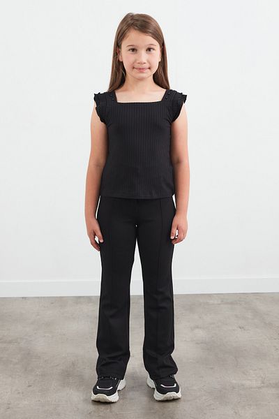 Fulla Moda Buttoned Grass Flare Girl's Trousers