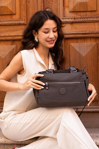 YOGII Banga Model Women's 5-Eye Waterproof Parachute Fabric Adjustable Cross Strap Hand and Shoulder Bag