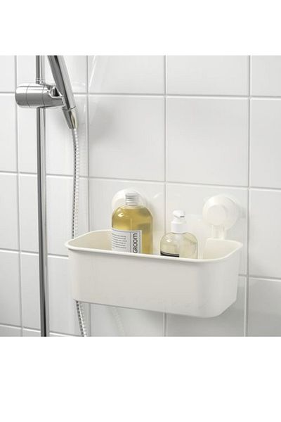 IKEA Tısken Shower Basket, White