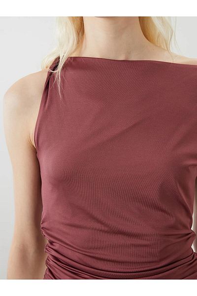 LC Waikiki Lcw Vision U-Neck Gathered Blouse (S5)