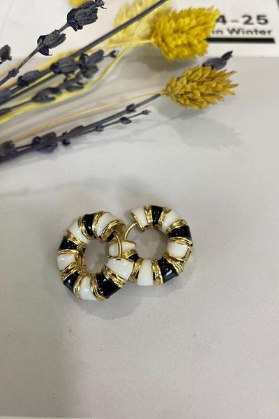 İthal 1520 imported gold cut earring