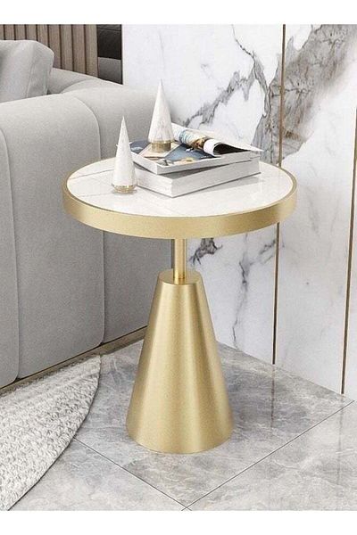 Raffine Multipurpose Luxury Design Marble Coffee Table Round Sofa Side Table