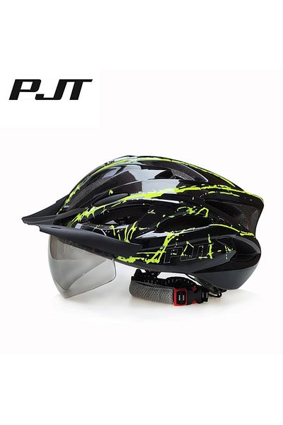 Choice L56-62CM Black Green PJT 4-in-1 Lightweight Cycling Helmet 18 Breathable Holes Bicycle Helmet Adults