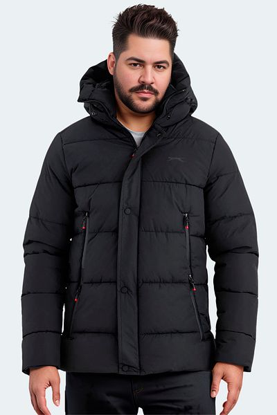 Slazenger Gafar Large Size Men's Coat & Coat Black