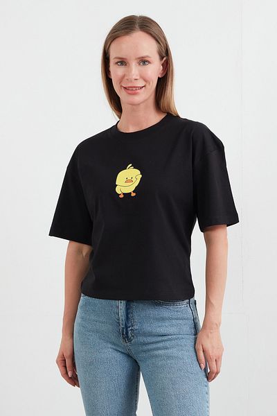 Fulla Moda Chick Printed Short Sleeve T-Shirt