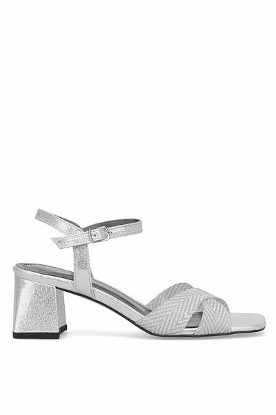 Ayakkabı Fuarı Elit Pm08 K1002 Women's Classic Heeled Shoes Silver