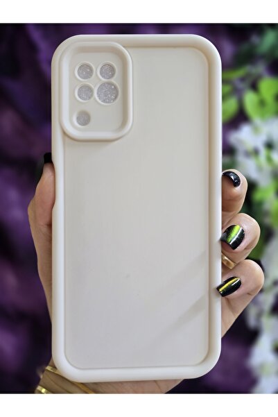 Magic Ring Huawei P40 Lite Uyumlu Darbe Korumalı Köşe Destekli Mat Krem Kılıf