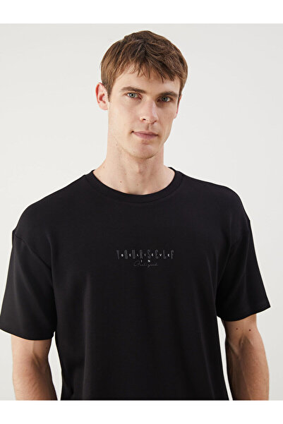 LC Waikiki New Season Crew Neck Printed Combed Cotton Ανδρικό Tisort - S5PR98Z8