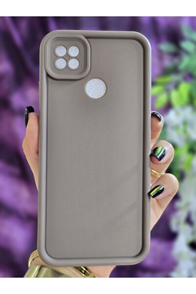 Magic Ring Xiaomi Redmi 9C Uyumlu Darbe Korumalı Köşe Destekli Mat Kahverengi...