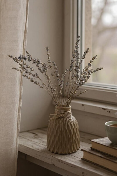 ardesta El Yapımı Taş Tozu Dekoratif Mini Vazo | Kurutulmuş ve Yapay Çiçekler İçin Uygun