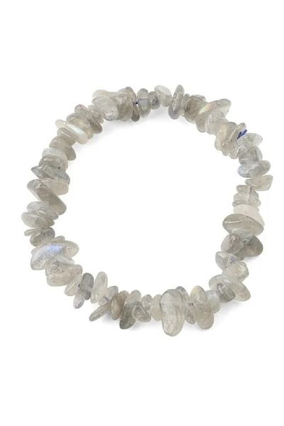 animis beauty Labradorite bracelet, 6-8 mm chip stones, semi-precious crystals, unisex